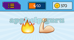 EmojiNation: Emojis Fire, Muscle Arm Answer