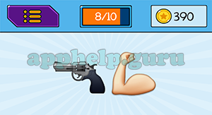EmojiNation: Emojis Gun, Muscle Arm Answer