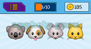 EmojiNation: Emojis Koala, Dog, Mouse, Cat Answer