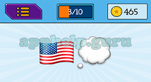 EmojiNation: Emojis USA Flag, Thought Bubble Answer