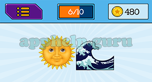 EmojiNation: Emojis Sun, Ocean Answer