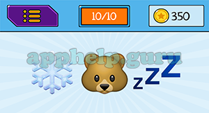 EmojiNation: Emojis Snowflake, Bear, Zzz Answer