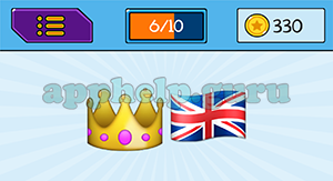 EmojiNation: Emojis Crown, UK Flag Answer