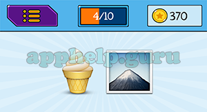 EmojiNation: Emojis Ice cream, Mountain Answer