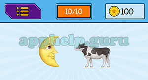 EmojiNation: Emojis Moon, Cow Answer