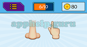 EmojiNation: Emojis Nose, Pointing Up Answer