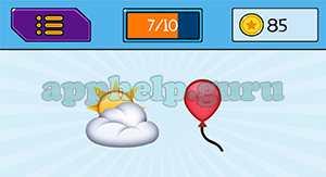 EmojiNation: Emojis Sun and Cloud, Balloon Answer