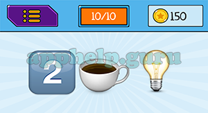 EmojiNation: Emojis 2, Coffee, Lightbulb Answer