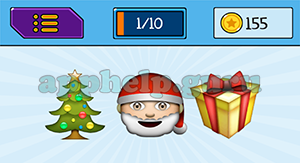 EmojiNation: Emojis Christmas Tree, Santa, Present Answer