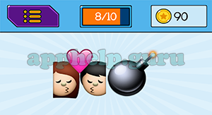 EmojiNation: Emojis Kissing, Bomb Answer