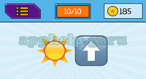 EmojiNation: Emojis Sun, Up Arrow Answer