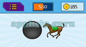 EmojiNation: Emojis Black Circle, Horse Answer