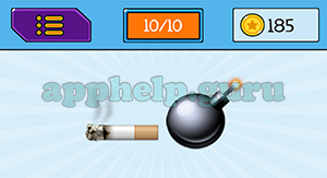 EmojiNation: Emojis Cigarette, Bomb Answer