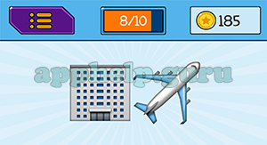 EmojiNation: Emojis Building, Airplane Answer