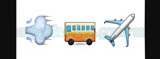 Guess The Emoji: Emojis Rush of air, dashing, School bus, Airplane Answer