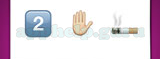 Guess The Emoji: Emojis Number two, Palm of hand, Cigarette smoking Answer