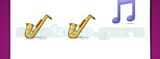 Guess The Emoji: Emojis Saxophone, Saxophone, Single purple music note Answer