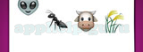 Guess The Emoji: Emojis Alien, Ant, Cow with horns, Straw field in the wind Answer