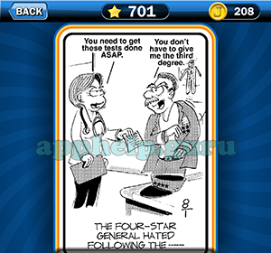 Just Jumble: Level 701 The four star General hated followingthe Answer