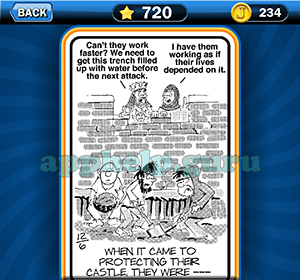 Just Jumble: Level 720 When it came to protecting their castle they were Answer