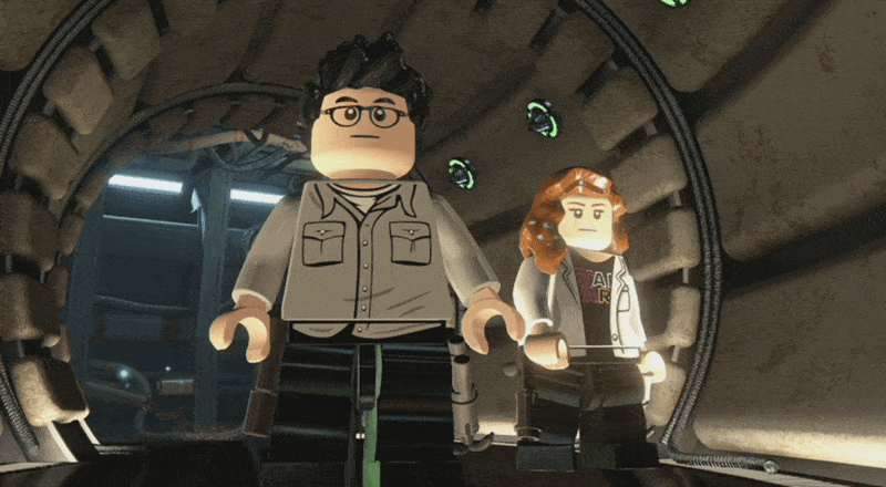 Director J.J. Abrams and Producer Kathleen Kennedy in Lego Star Wars The Force Awakens