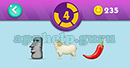 Emojination 3D: EmojiGeo 1 Puzzle 4 Mask, Sheep, Red Chilli Answer