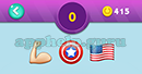 Emojination 3D: EmojiStar 4 Puzzle 0 Muscle, Circle, Flag Answer
