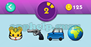 Emojination 3D: Level 30 Puzzle 2 Tiger, Gun, Car, World Answer
