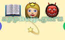 Emoji Combos: Emojis Books, Queen, Demon, Star Answer
