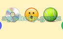Emoji Combos: Emojis Disc, Shocked, Ball Answer
