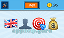 EmojiNation: Emojis Flag, Shadow, Target, Money Bag Answer