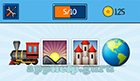 EmojiNation: Emojis Train, Sunrise over Mountains, Castle, World Map (Focused on Central America)  Answer