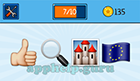 EmojiNation: Emojis Thumbs Up, Magnifying Glass, Castle, Flag  Answer