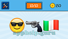 EmojiNation: Emojis Smily Face with Sunglasses, Gun, Italian Flag  Answer