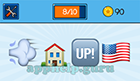 EmojiNation: Emojis Wind, House, Up!, USA Flag Answer