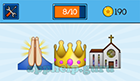 EmojiNation: Emojis Pray, Crown, Church Answer