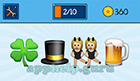 EmojiNation: Emojis Clover, Top Hat, Dancing Girls, Beer  Answer