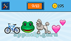 EmojiNation: Emojis Bicycle, Frog, Poodle, Love Hearts  Answer