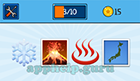 EmojiNation: Emojis Snowflake, Volcano, Heat, Island  Answer