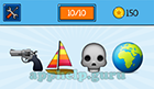 EmojiNation: Emojis Gun, Boat, Skull, World Map (Focused on Africa)  Answer