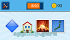 EmojiNation: Emojis Blue Diamond, House, Volcano, Island  Answer