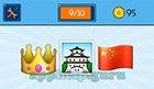 EmojiNation: Emojis Crown, Asian Building, CHinese Flag  Answer