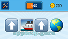 EmojiNation: Emojis Up Arrow, Boat, Up Arrow, World Map (Focused on central America)  Answer