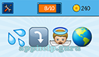 EmojiNation: Emojis Water Drops, Down Arrow, Angel, World Map (Focused on central America)  Answer