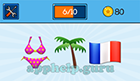 EmojiNation: Emojis Bikini/Swimsuit, Palm Tree, French Flag  Answer